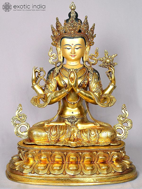 19"  Chenrezig (Avalokiteshvara) from Nepal