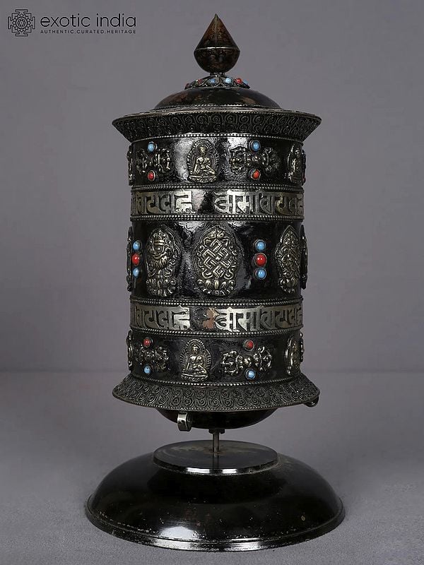 12" Buddhist Prayer Wheel from Nepal