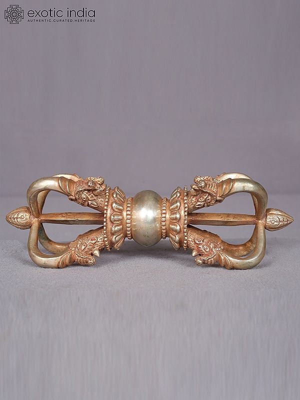 7" Copper with Silver Bajra or Vajra from Nepal