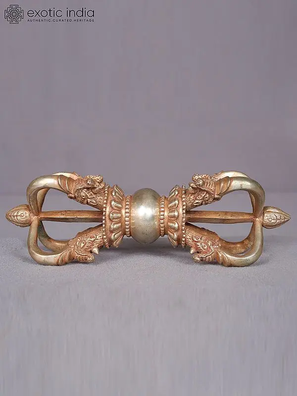 7" Copper with Silver Bajra or Vajra from Nepal