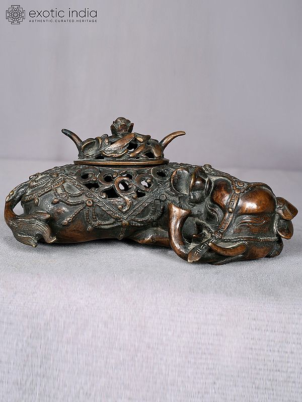 8" Elephant Incense Burner from Nepal