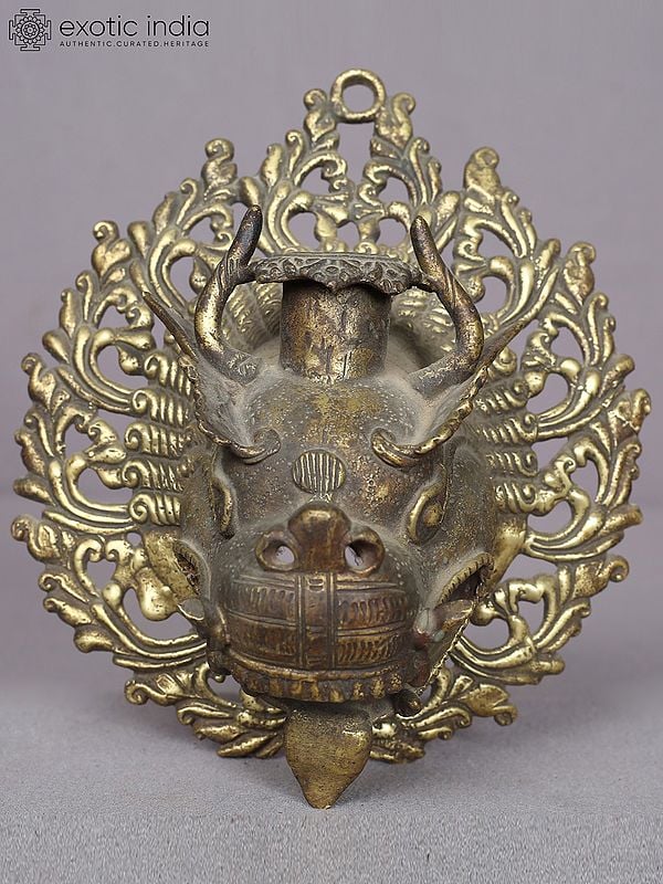 7" Vintage Dragon Head Wall Candleholder | Made in Nepal