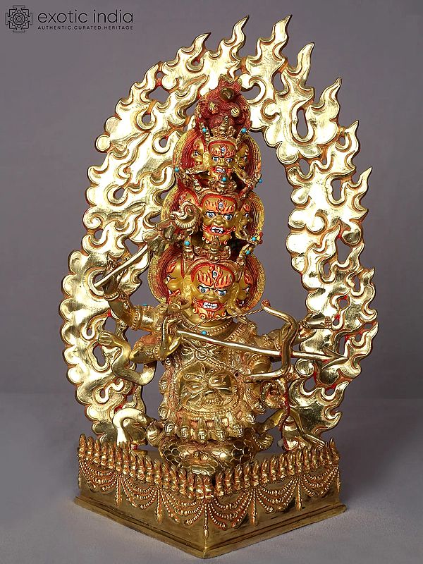 Gilded Copper Nepalese Statue of Rahula