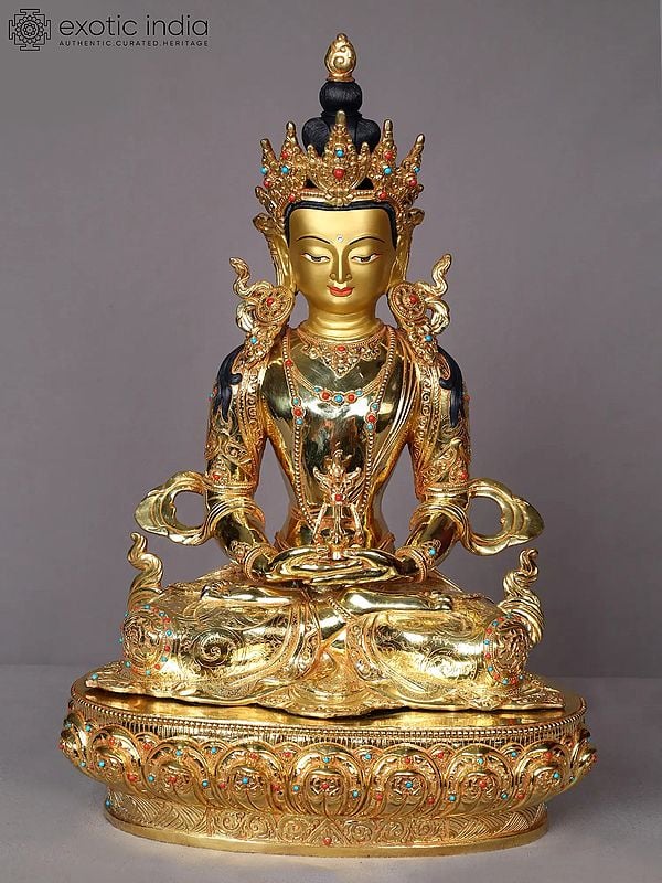Gilded Copper Vajrapani Statue from Nepal