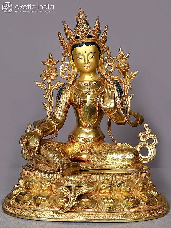 15" Goddess Green Tara From Nepal