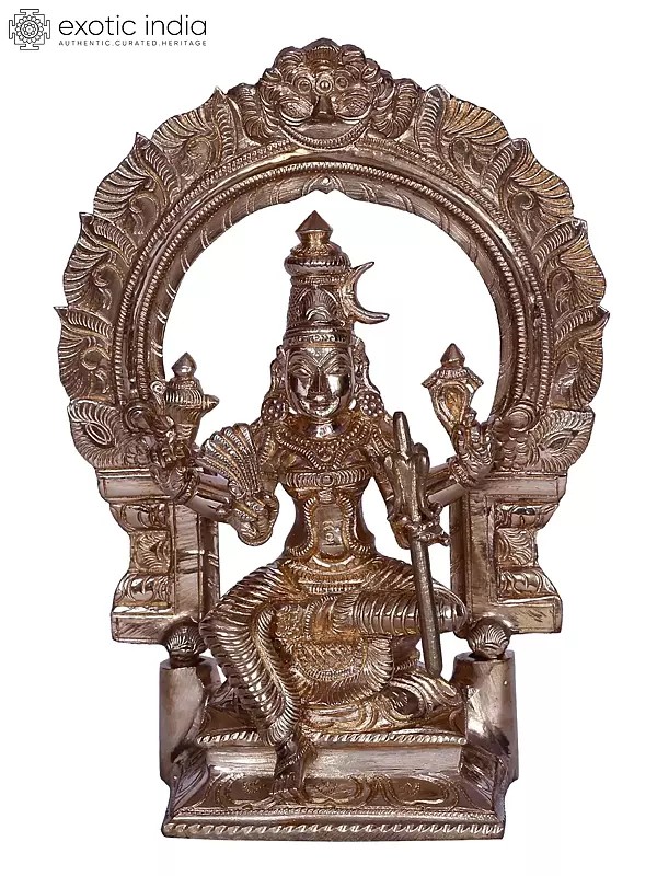 6" Goddess Rajarajeshwari Sitting on Throne