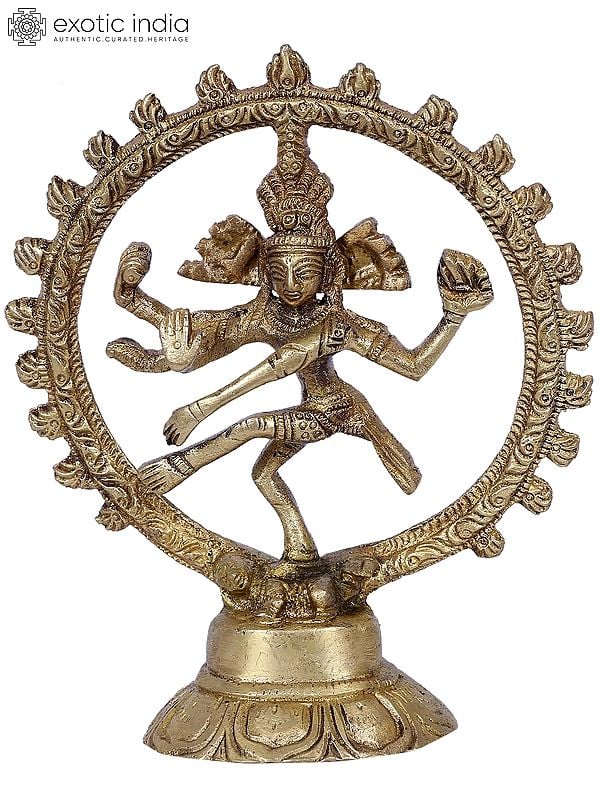 5'' Shiva Tandava Nataraja Brass Figurine