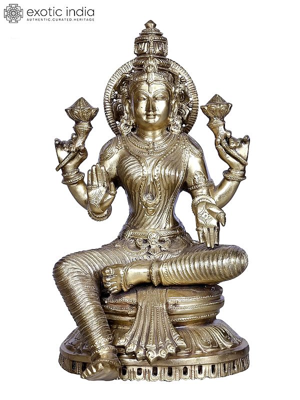 Brass Goddess Lakshmi Idol | Spiritual Home Decor