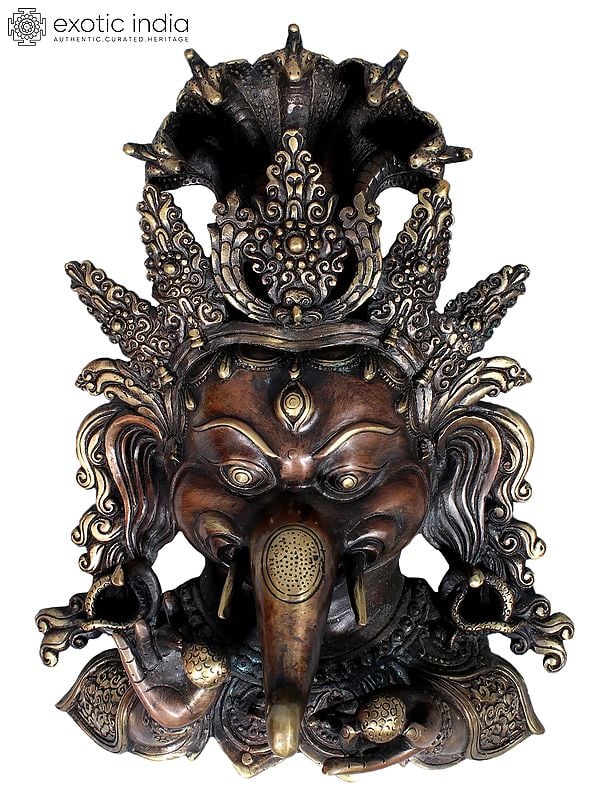 11" Lord Ganesha Face Mask from Nepal