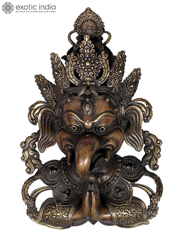 13" Namaskar Ganesha Face from Nepal