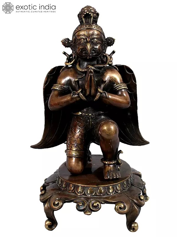 13" Sitting Garuda in Namaskar Mudra