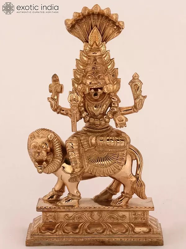 7" Bronze Goddess Pratyangira (Atharvana Bhadrakali)
