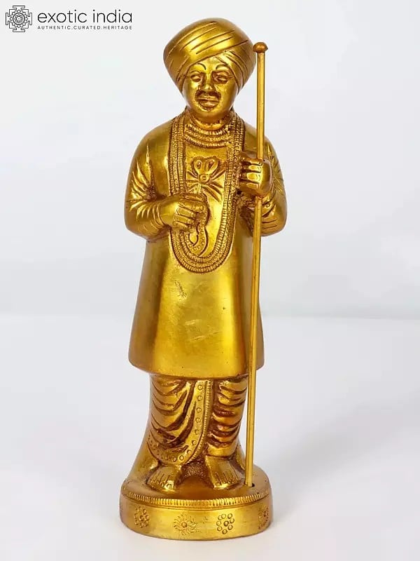 7" Shri Jalaram Bapa | Brass Statue