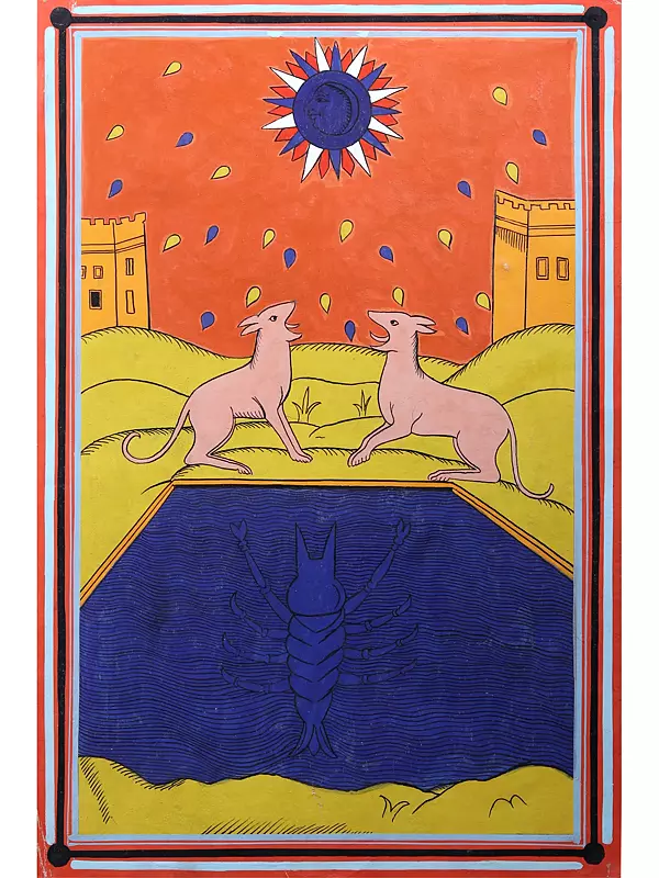 The Moon (Tarot Card Illustration)