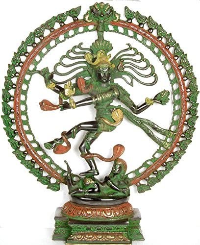 21" Anandatandava - The Dance of Absolute Bliss In Brass | Handmade | Made In India