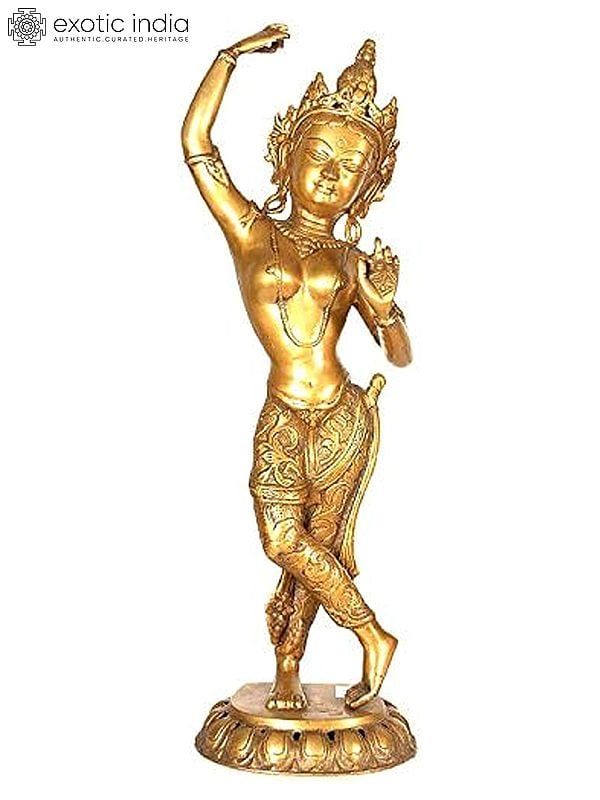 20" Tibetan Buddhist Mayadevi - Mother of Buddha In Brass | Handmade | Made In India