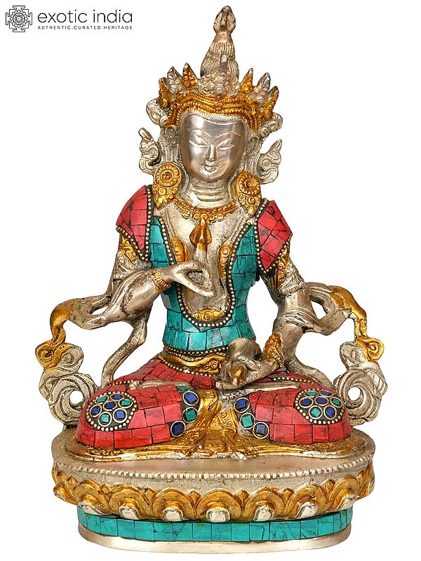 8" Adi-Buddha Vajrasattva (Tibetan Buddhist Deity) In Brass | Handmade | Made In India