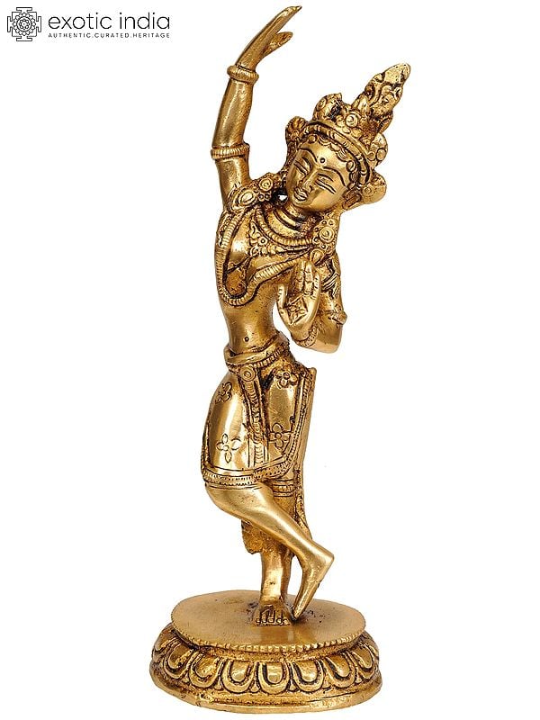 8" Brass Buddhist Mayadevi Statue - The Mother of Buddha | Handmade | Made in India