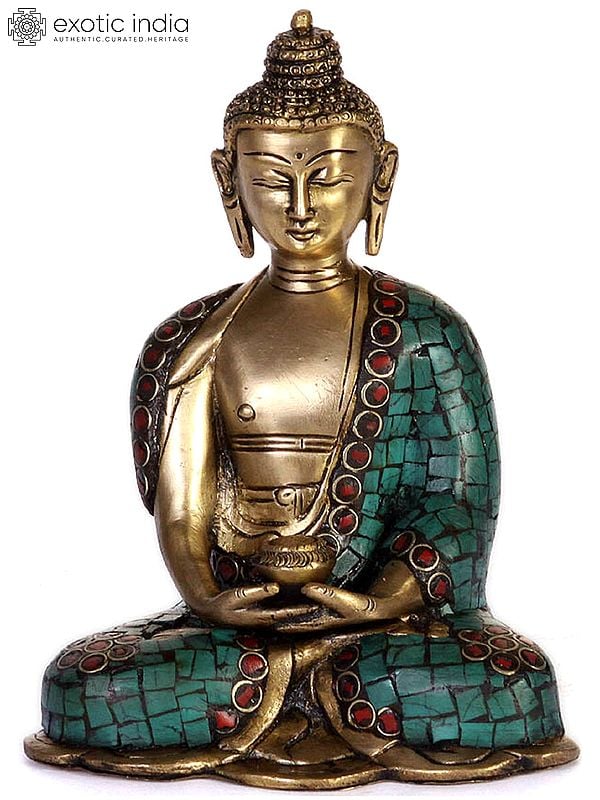 6" Buddha in Dhyana Mudra with Pindapatra