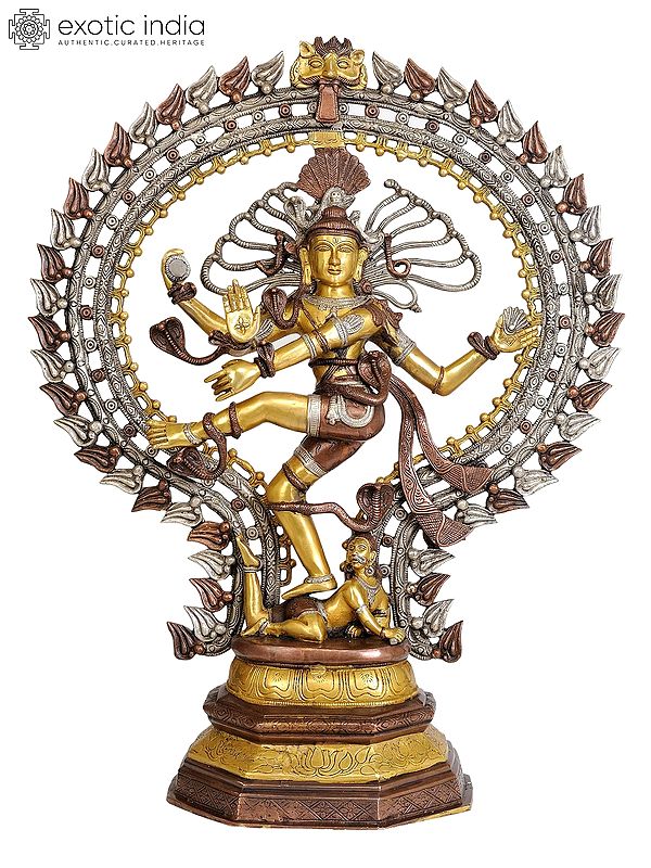 30" Large Size Nataraja: A Majestic, Calm Disdain (For All Things Material) In Brass | Handmade | Made In India