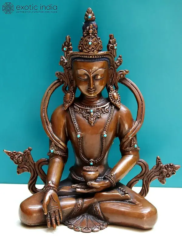 7" Crowned Buddha in Varada Mudra from Nepal