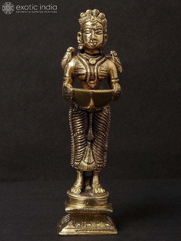 Fine Paavai Vilakku (Deep Lakshmi) Brass Statue