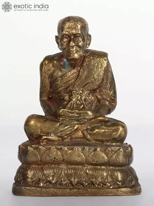 2" Small Chinese Buddhist Monk Bronze Idol