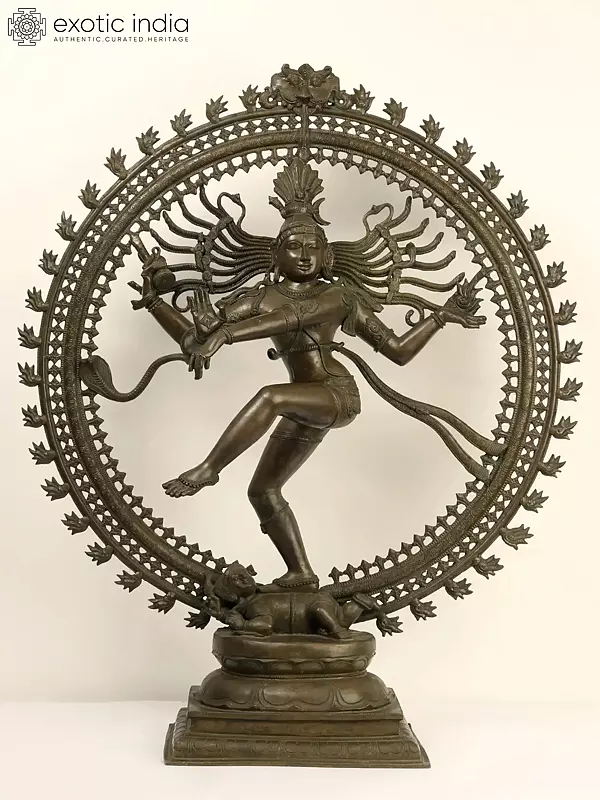 39" Large Nataraja (Dancing Shiva) Bronze Statue