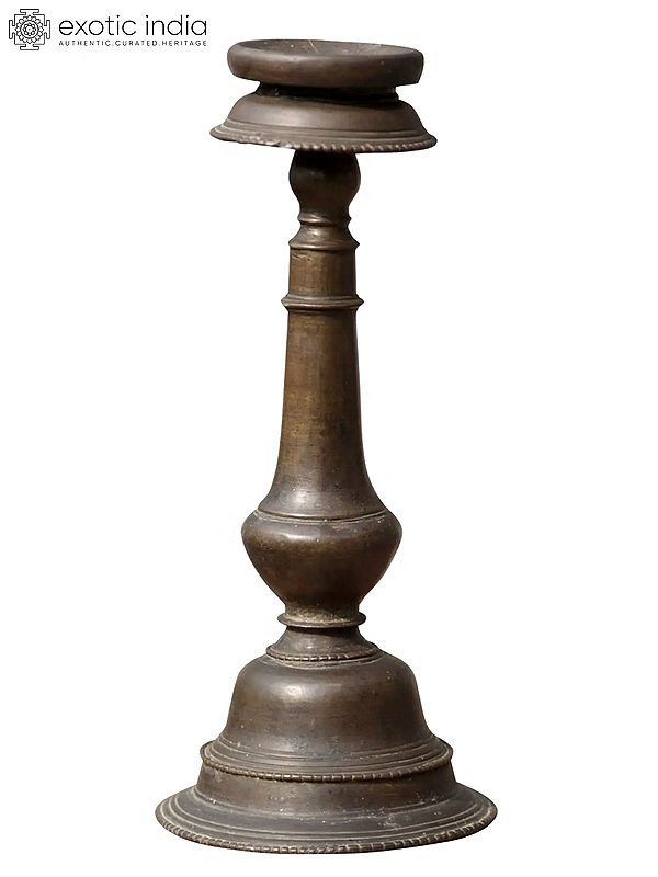 14" Traditional Lamp in Copper From Nepal