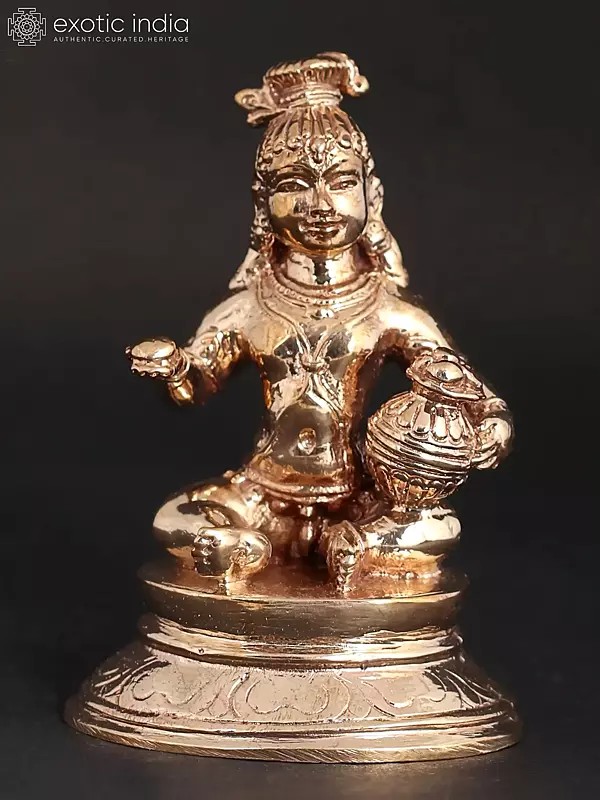 2" Small Bal Krishna | Bronze Statue