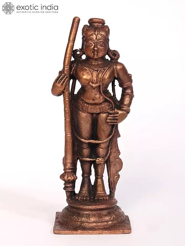 5" Small Standing Lord Ram Copper Statue