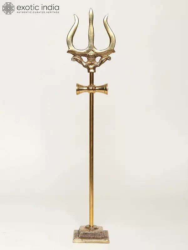 Lord Shiva's Trident in Brass (Multiple Sizes)