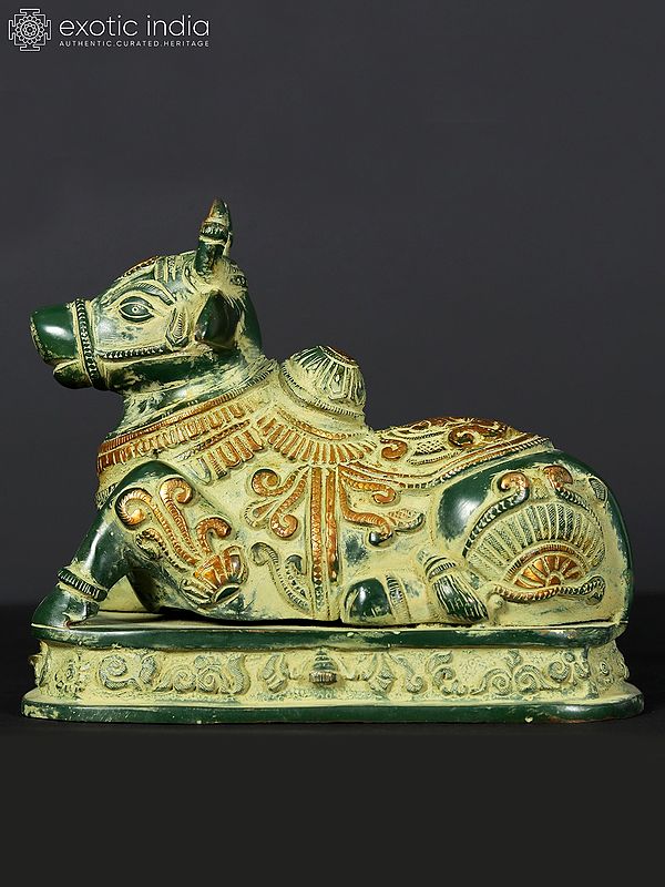 8" Nandi Brass Statue of Vahana of Shiva