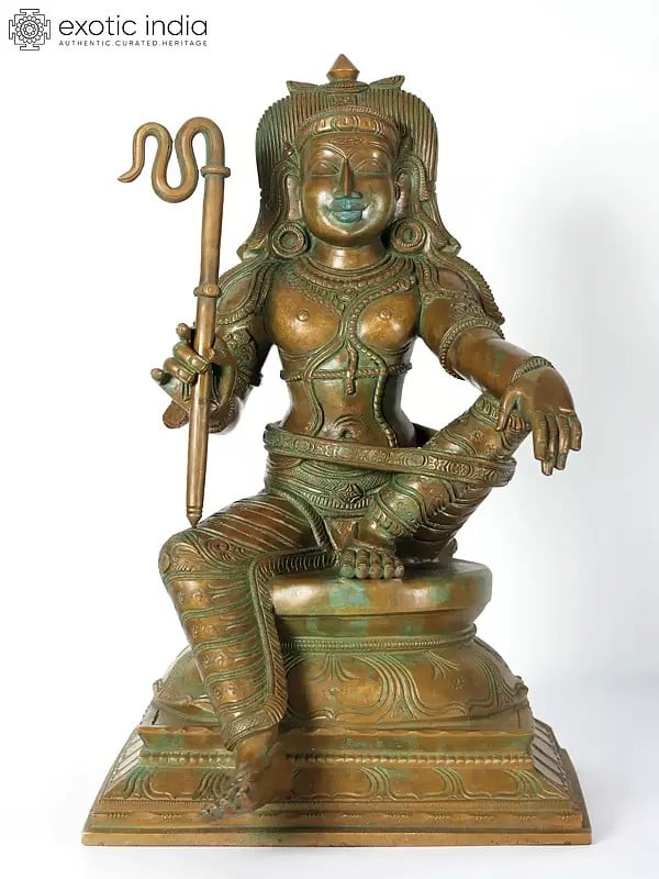 17" Hariharaputra Shasta Bronze Statue (Worshipped as a Form of Ayappa)