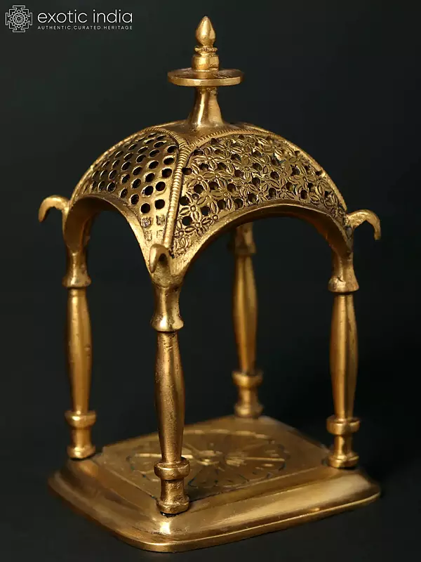 6" Small Brass Temple