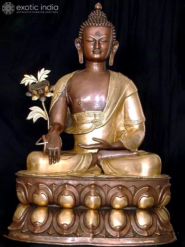 Large Size Buddhist Deity Buddha Idol | Handmade Brass Statue