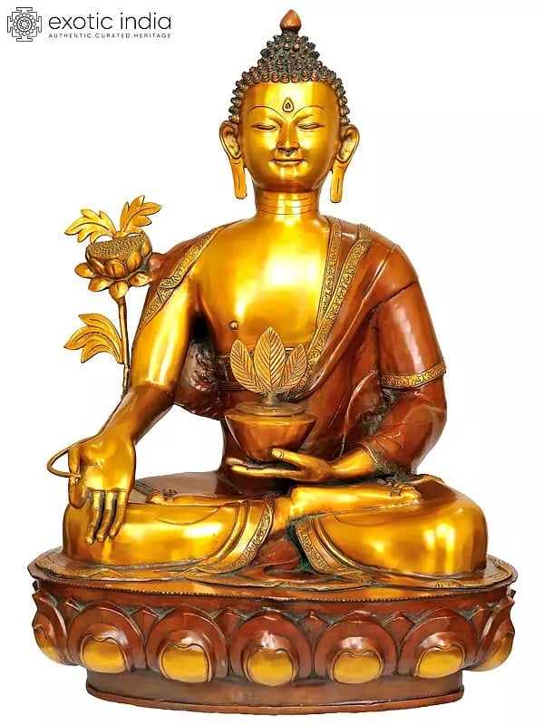 Large Size Buddhist Deity Buddha Idol | Handmade Brass Statue