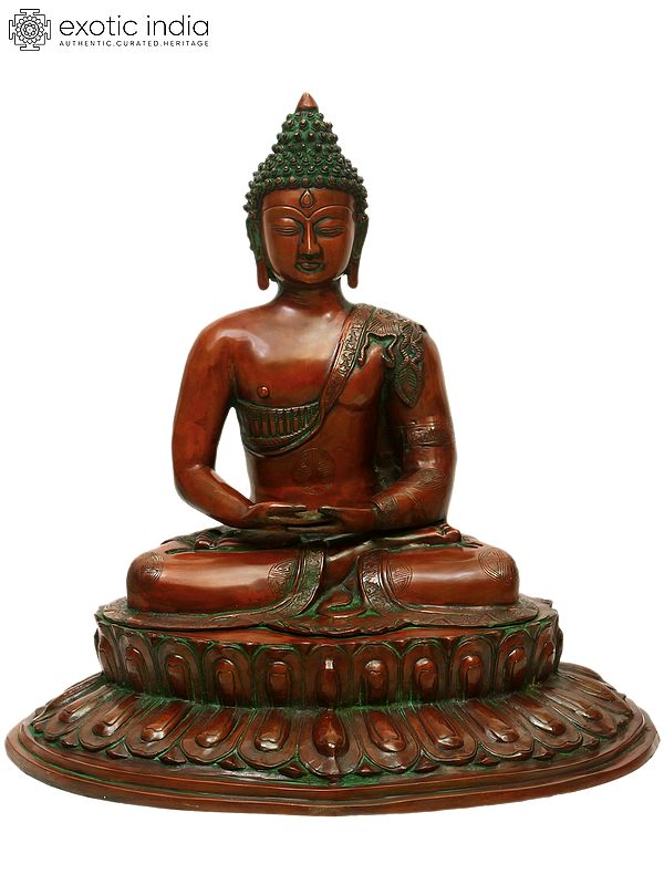 23" Lord Buddha in Meditation In Brass | Handmade | Made In India