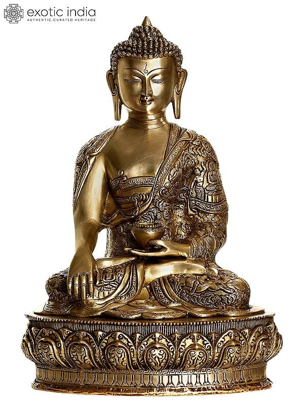 15" Lord Buddha, the Performer and the Redeemer In Brass | Handmade | Made In India