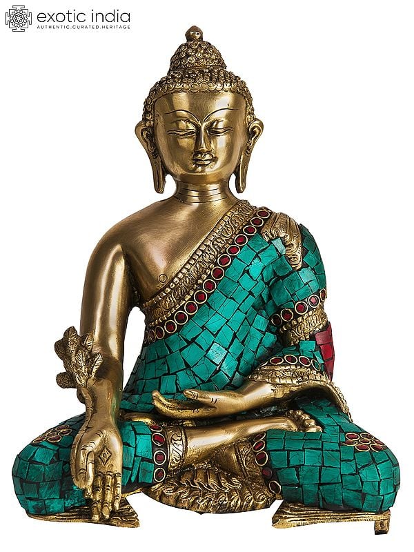 11" (Tibetan Buddhist Deity) The Medicine Buddha - The Unfailing Healer of the of Samsara In Brass | Handmade | Made In India