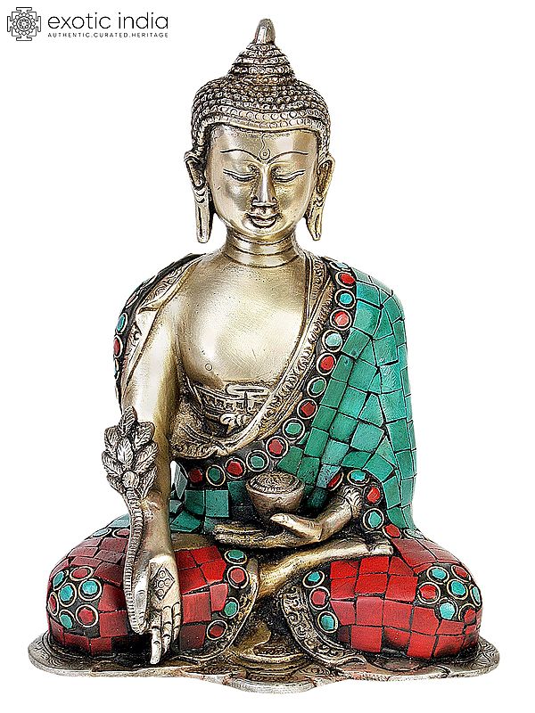 8" (Tibetan Buddhist Deity) The Medicine Buddha In Brass | Handmade | Made In India