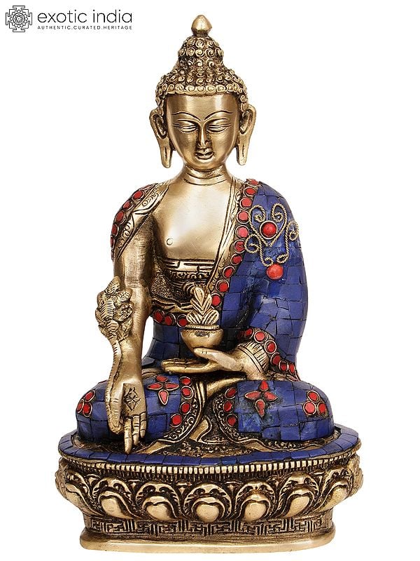 10" (Tibetan Buddhist Deity) The Medicine Buddha In Brass | Handmade | Made In India