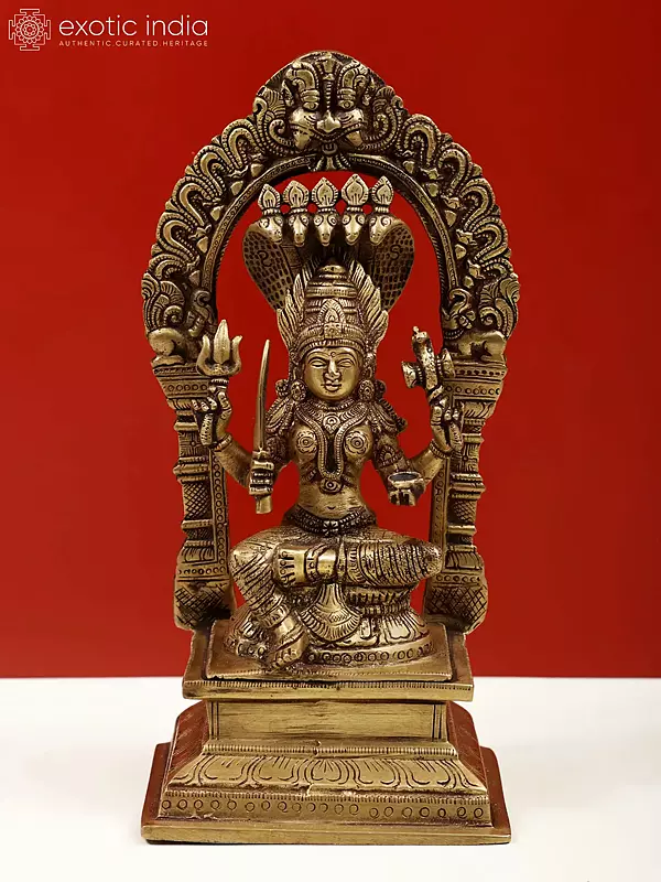 9" Goddess Mariamman Brass Sculptures