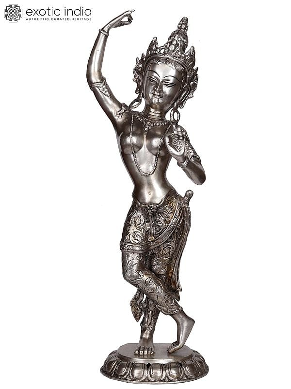 20" Tibetan Buddhist  Mahamaya Devi - Mother of Shakyamuni Buddha | Handmade Brass Statue