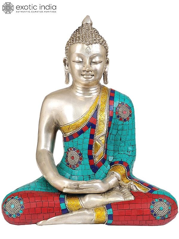 14" Lord Buddha in Dhyana Mudra In Brass | Handmade | Made In India