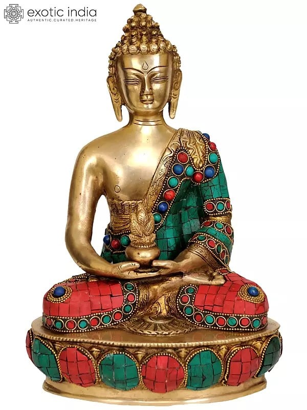 12" Buddha in The Dhyana Mudra In Brass | Handmade | Made In India