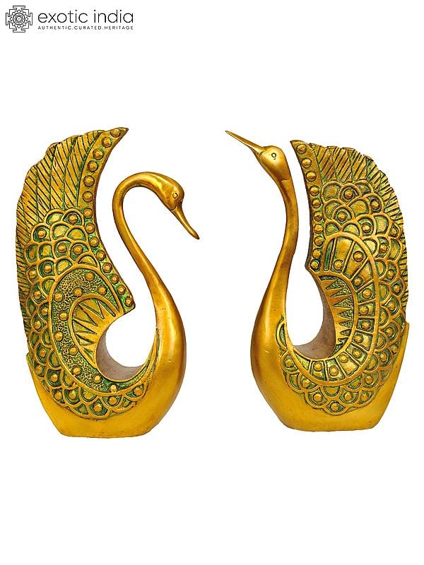 10" Pair of Ducks In Brass | Handmade | Made In India