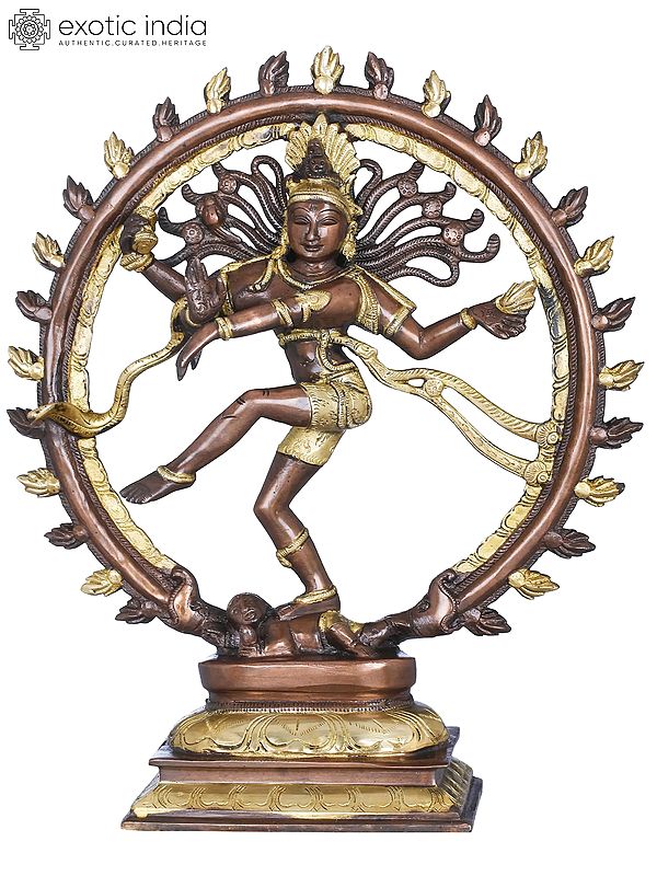 13" Lord Shiva as Nataraja Brass Statue | Handmade | Made in India