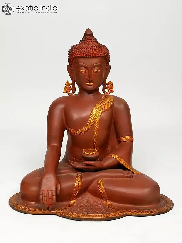17" Lord Buddha in Jnana Mudra In Brass | Handmade | Made In India