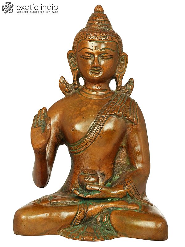 5" Preaching Buddha (Tibetan Buddhist Deity) In Brass | Handmade | Made In India